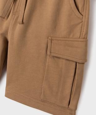 Bermuda en maille coupe cargo garçon vue3 - GEMO (ENFANT) - GEMO