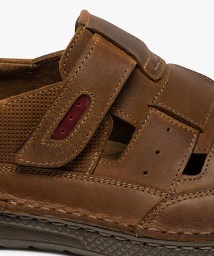 Sandales homme confort dessus cuir à bout fermé vue6 - GEMO (CASUAL) - GEMO