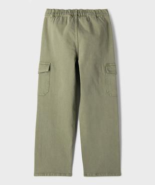 Pantalon cargo loose en denim stretch coloré garçon vue4 - GEMO (JUNIOR) - GEMO