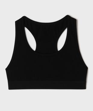 Brassière dos nageur en coton stretch doux et doublé fille vue1 - GEMO 4G FILLE - GEMO