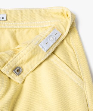 Bermuda en jean coloré à poche latérale garçon vue2 - GEMO 4G GARCON - GEMO