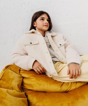 Blouson en sherpa et velours côtelé fille vue1 - GEMO 4G FILLE - GEMO