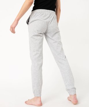 Pantalon de pyjama imprimé avec bas élastiqué femme vue3 - GEMO 4G FEMME - GEMO