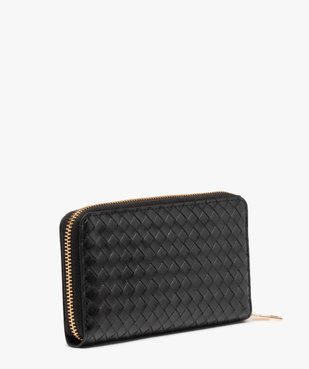 Portefeuille femme grand format à motif en relief vue2 - GEMO (ACCESS) - GEMO