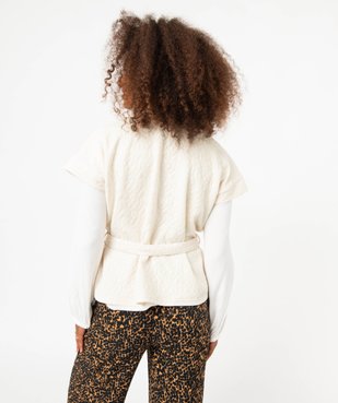 Veste en maille sans manches femme vue3 - GEMO(FEMME PAP) - GEMO