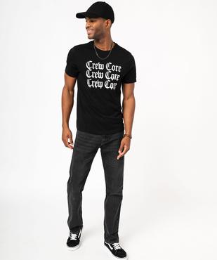 Tee-shirt à manches courtes avec inscription homme vue5 - GEMO 4G HOMME - GEMO
