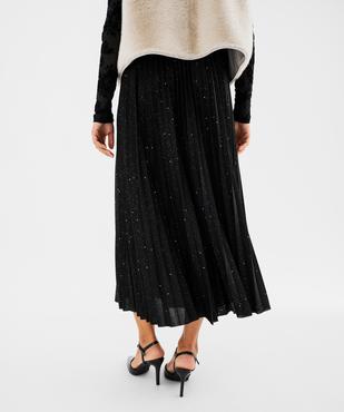 Jupe midi plissée pailletée femme vue3 - GEMO(FEMME PAP) - GEMO