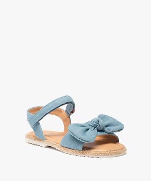 Sandales filles à brides en denim avec nœud décoratif vue2 - GEMO (ENFANT) - GEMO
