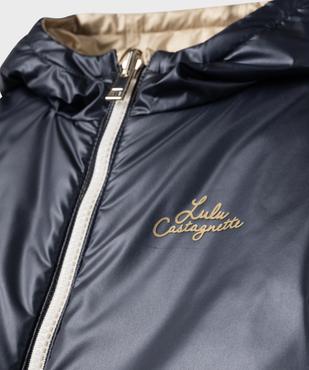 Manteau imperméable à capuche réversible fille - LuluCastagnette vue5 - LULUCASTAGNETTE - GEMO