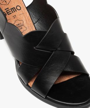 Sandales femme à talon dessus larges brides croisées vue6 - GEMO(URBAIN) - GEMO