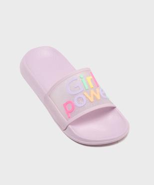 Mules de plage avec inscription multicolore fille vue5 - GEMO (PLAGE) - GEMO