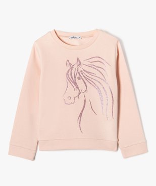 Sweat molletonné avec motif et message fille vue1 - 1E PRIX BY GEMO - GEMO