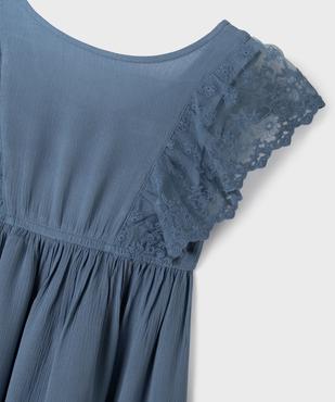 Robe sans manches fluide avec détails en dentelle fille vue2 - GEMO 4G FILLE - GEMO