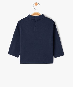 Tee-shirt manches longues et col roulé uni bébé garçon vue3 - GEMO(BEBE DEBT) - GEMO