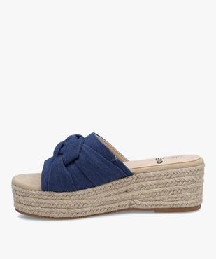 Mules femme à semelle plateforme dessus toile vue3 - GEMO(URBAIN) - GEMO