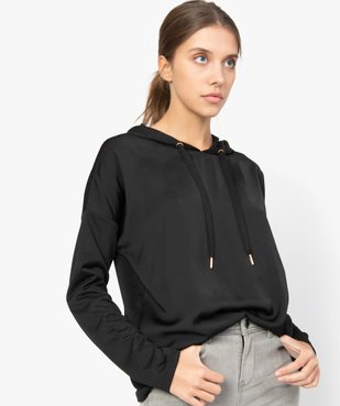 Sweat femme bimatière à capuche vue2 - FOLLOW ME - GEMO