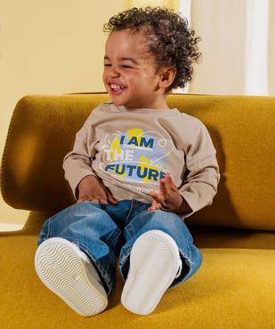 Tee-shirt manches longues imprimé devant et dos bébé garçon vue4 - GEMO 4G BEBE - GEMO