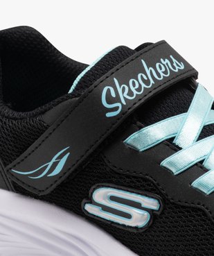 Baskets fille bicolores à paillettes et lacets en ruban élastique - Skechers vue6 - SKECHERS - GEMO