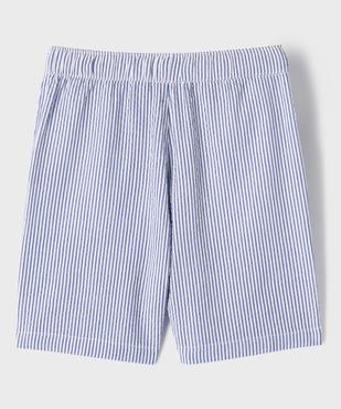Short rayé en maille gaufrée garçon vue5 - GEMO (ENFANT) - GEMO
