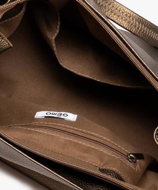 Sac souple en matière grainée porté épaule femme vue3 - GEMO (ACCESS) - GEMO