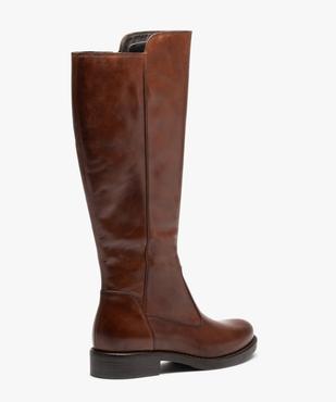 Bottes femme à talon plat unies style cavalières - Tanéo vue4 - TANEO - GEMO