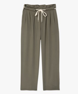 Pantalon femme en Lyocell avec ceinture en corde vue4 - GEMO 4G FEMME - GEMO