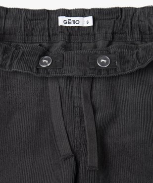 Pantalon chino en velours à taille élastiquée garçon vue3 - GEMO (ENFANT) - GEMO