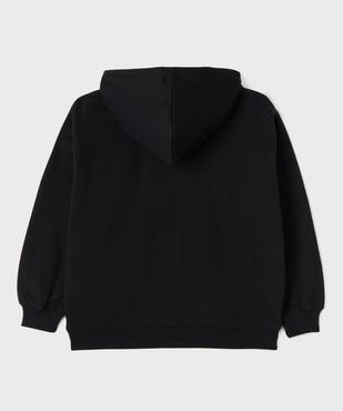 Sweat zippé à capuche coupe oversize fille vue3 - GEMO 4G FILLE - GEMO