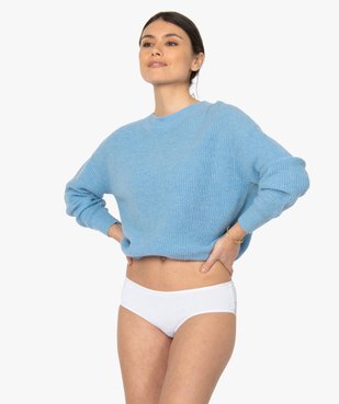 Shorty femme en microfibre et dentelle (lot de 2) vue3 - GEMO(HOMWR FEM) - GEMO