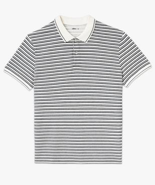 Polo à manches courtes rayé homme vue4 - GEMO (HOMME) - GEMO