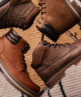 Boots tige mid à semelle crantée homme - Schott vue7 - SCHOTT - GEMO