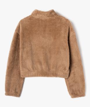 Sweat court en maille peluche fille vue3 - GEMO (JUNIOR) - GEMO