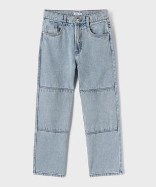 Jean loose en denim 100% coton délavé garçon vue1 - GEMO (JUNIOR) - GEMO