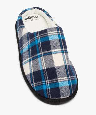 Chaussons homme mules plates à carreaux vue5 - GEMO 4G HOMME - GEMO