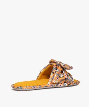 Chaussons femme mules ouvertes en tissu imprimé vue4 - GEMO(HOMWR FEM) - GEMO