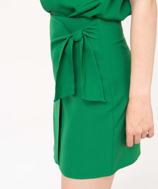 Jupe portefeuille courte femme vue2 - GEMO(FEMME PAP) - GEMO
