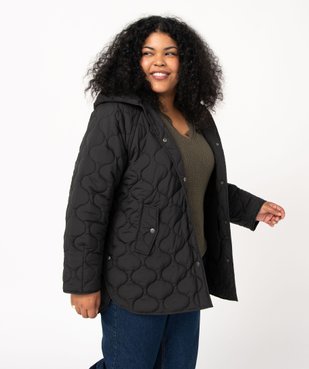 Blouson femme grande taille matelassé avec capuche vue1 - GEMO (G TAILLE) - GEMO