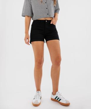 Short en coton stretch avec revers cousus femme vue12 - GEMO 4G FEMME - GEMO