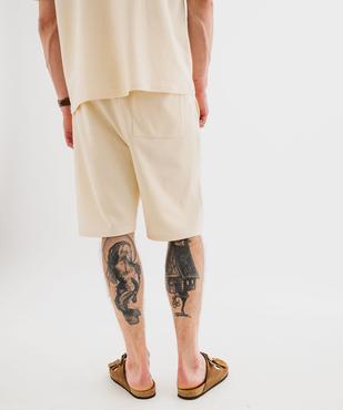 Bermuda en coton nid d'abeille à taille élastiquée homme vue3 - GEMO 4G HOMME - GEMO