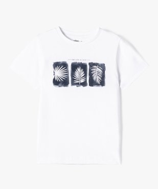 Tee-shirt garçon avec motif feuillage sur la poitrine vue1 - GEMO (ENFANT) - GEMO