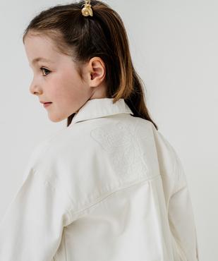 Veste fille en twill de coton brodée fille vue8 - GEMO (ENFANT) - GEMO