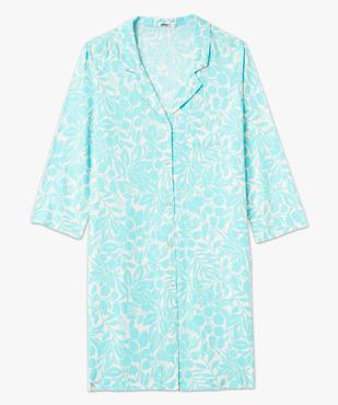 Chemise de nuit femme imprimée forme liquette à manches 3/4 vue4 - GEMO 4G FEMME - GEMO
