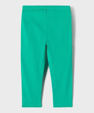 Legging court en coton stretch fille vue3 - GEMO 4G FILLE - GEMO