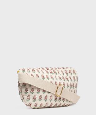 Sac banane en coton matelassé avec motifs fleuris femme vue3 - GEMO (ACCESS) - GEMO
