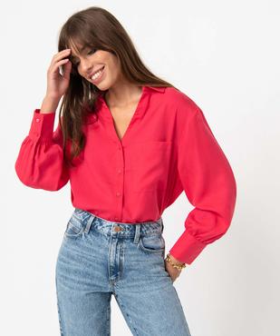 Chemise femme ample à manches longues vue1 - GEMO 4G FEMME - GEMO