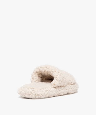 Chaussons femme mules en sherpa unies vue4 - GEMO(HOMWR FEM) - GEMO