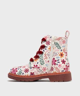 Bottines fleuries à lacets en velours fille  vue3 - LOVELY WINGS GEMO FOR GOOD - GEMO