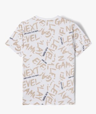 Tee-shirt à manches courtes avec motifs garçon vue3 - GEMO 4G GARCON - GEMO