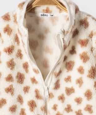 Sweat zippé en sherpa bébé fille vue3 - GEMO(BEBE DEBT) - GEMO