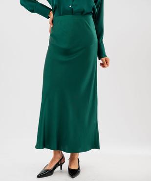 Jupe longue en matière satinée taille élastique femme vue1 - GEMO(FEMME PAP) - GEMO